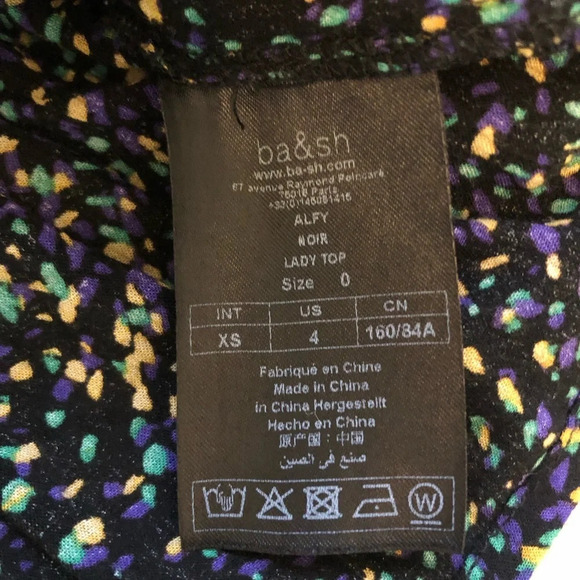 ba&sh Black Multicolor Blouse - Picture 9 of 11